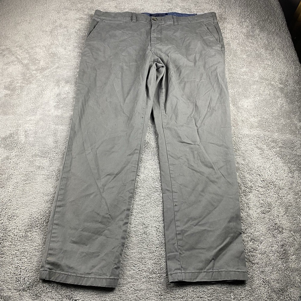 Tommy Hilfiger Slim Fit Pants Mens 38x27 Gray Mid Rise